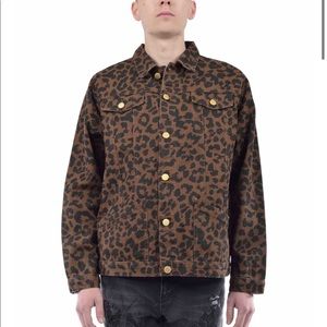 Profound Aesthetic Cheetah Denim Jacket